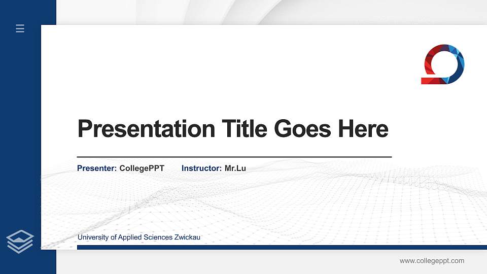 University of Applied Sciences Zwickau Thesis Proposal/Graduation Defense PPT Template16:9 ratio PPT effect preview image