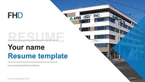 University of Applied Sciences Dresden Resume PPT Template