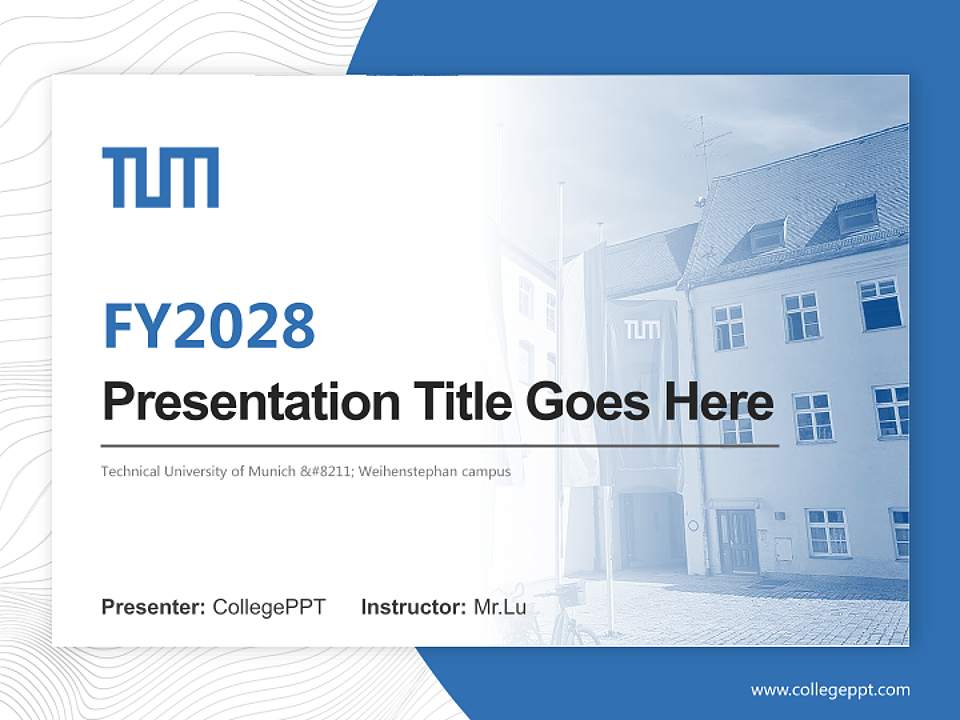 Technical University of Munich – Weihenstephan campus Academic Presentation/Research Findings Report PPT Template4:3 ratio PPT effect preview image5
