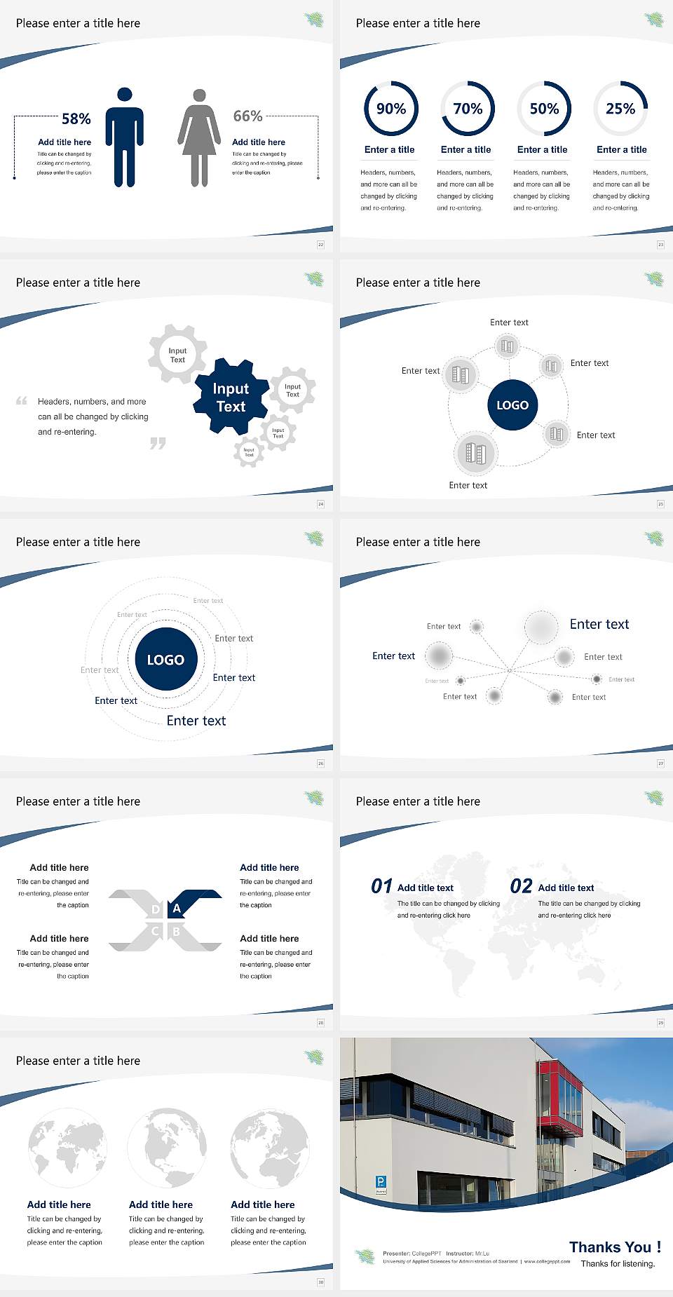 University of Applied Sciences for Administration of Saarland Course/Courseware Creation PPT Template4:3 ratio PPT effect preview image4