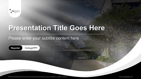 Rhineland-Palatinate Technical University Kaiserslautern-Landau – Landau campus Lecture Sharing and Networking Event PPT Template