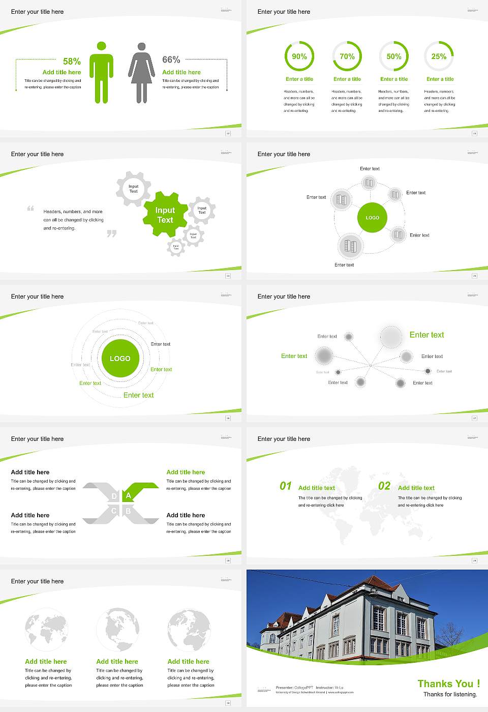 University of Design Schwäbisch Gmünd Course/Courseware Creation PPT Template16:9 ratio PPT effect preview image4