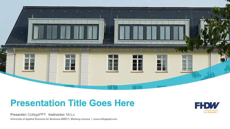 University of Applied Sciences for Business – Marburg campus Course/Courseware Creation PPT Template16:9 ratio PPT effect preview image