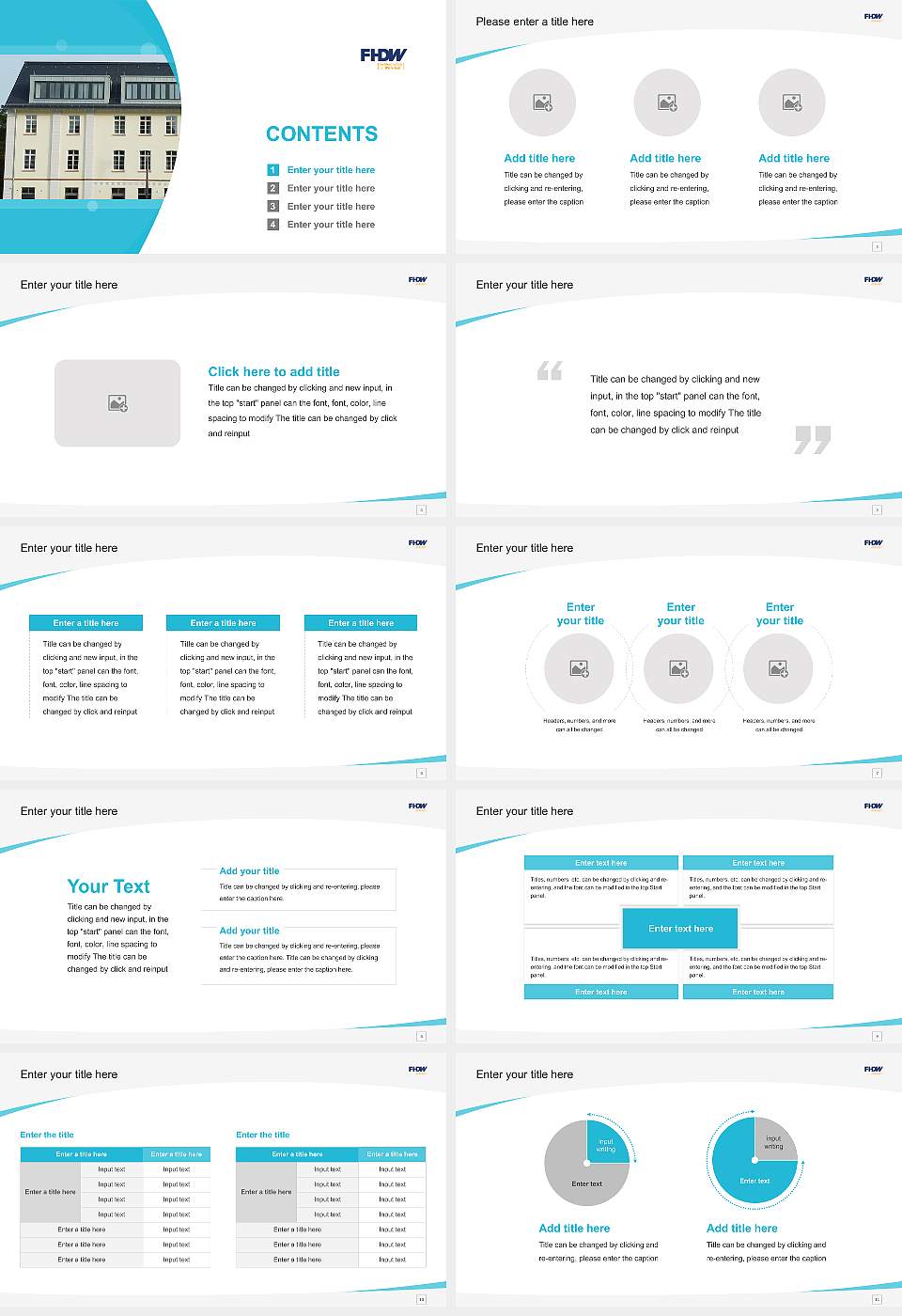 University of Applied Sciences for Business – Marburg campus Course/Courseware Creation PPT Template16:9 ratio PPT effect preview image2