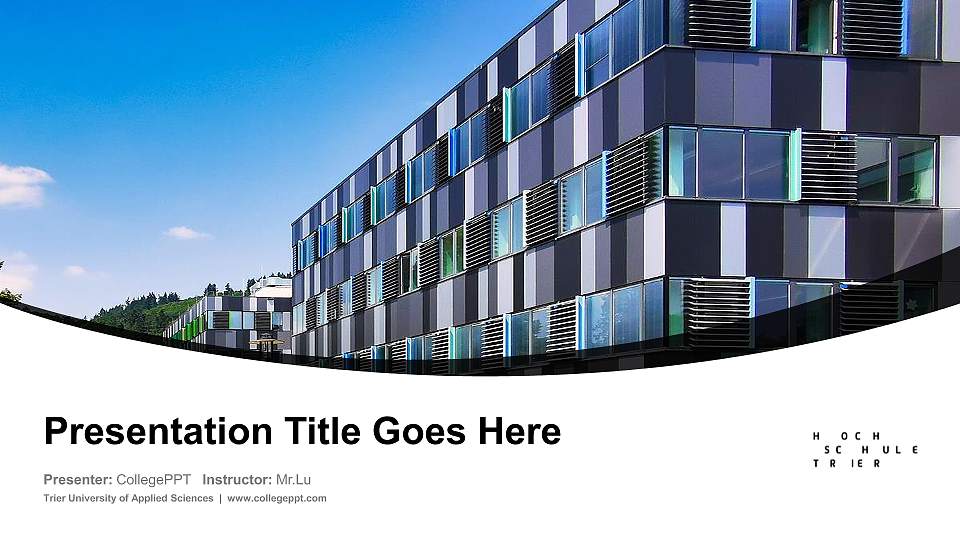 Trier University of Applied Sciences Course/Courseware Creation PPT Template16:9 ratio PPT effect preview image