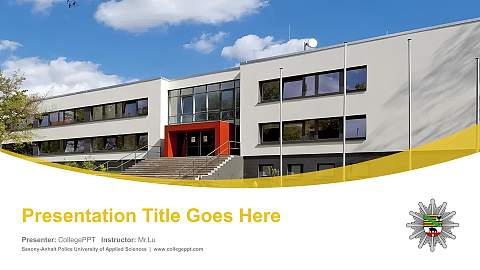 Saxony-Anhalt Police University of Applied Sciences Course/Courseware Creation PPT Template