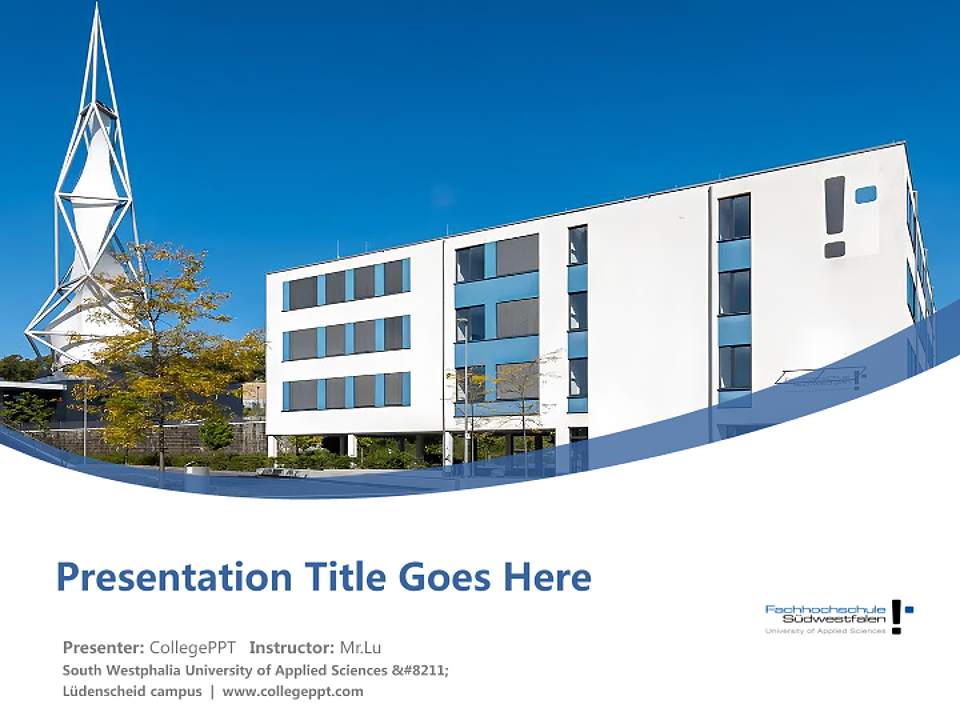 South Westphalia University of Applied Sciences – Lüdenscheid campus Course/Courseware Creation PPT Template4:3 ratio PPT effect preview image5