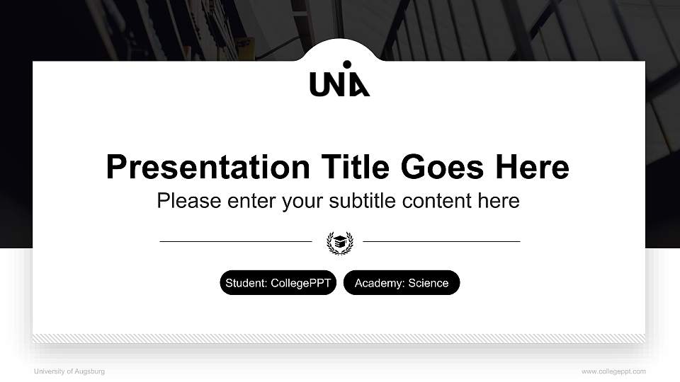 University of Augsburg National Scholarship Defense PPT Template16:9 ratio PPT effect preview image