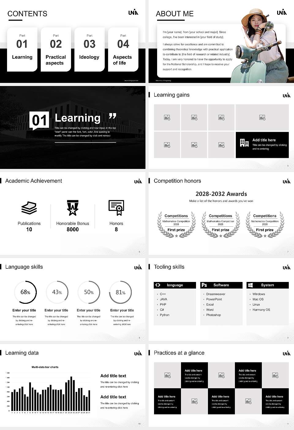 University of Augsburg National Scholarship Defense PPT Template16:9 ratio PPT effect preview image2