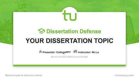 Technical University of Dortmund Graduation Thesis Defense PPT Template