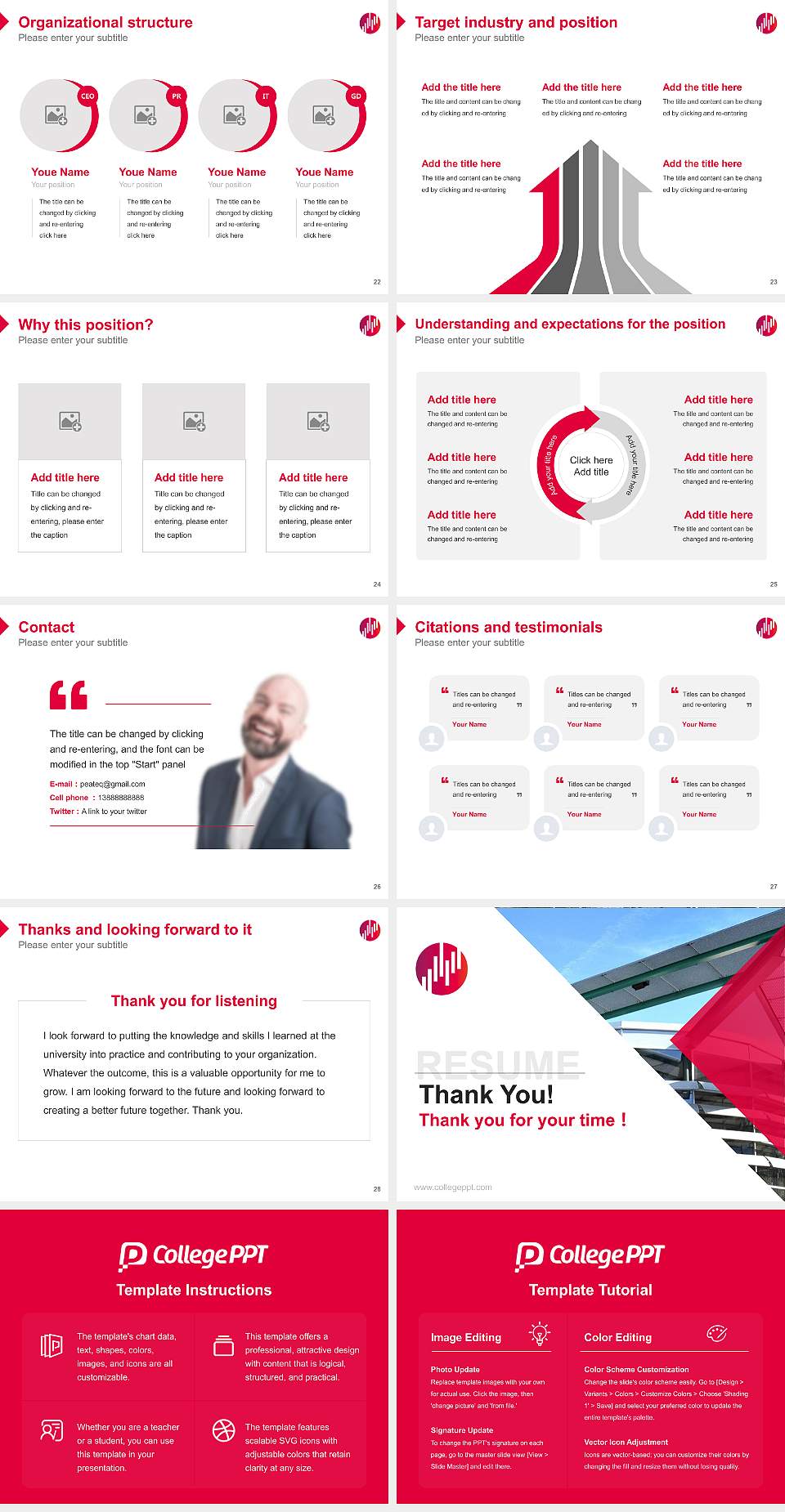 University of Business and Management Mannheim Resume PPT Template4:3 ratio PPT effect preview image4