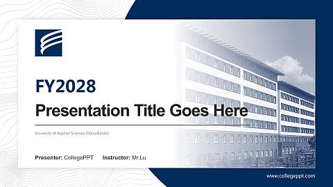 University of Applied Sciences Schmalkalden Academic Presentation/Research Findings Report PPT Template