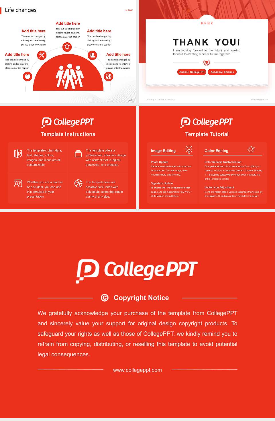 University of Fine Arts of Hamburg National Scholarship Defense PPT Template4:3 ratio PPT effect preview image4