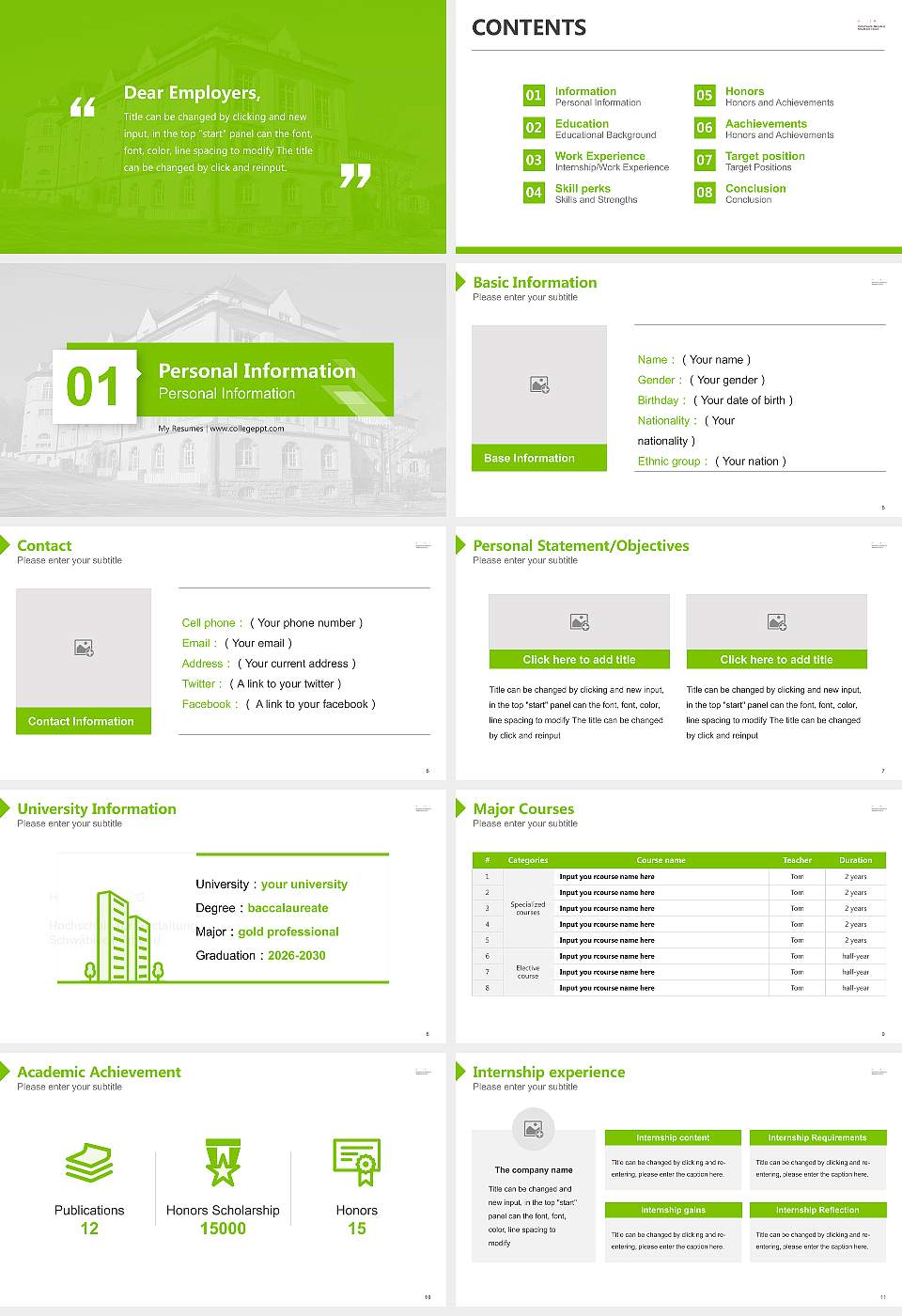 University of Design Schwäbisch Gmünd Resume PPT Template16:9 ratio PPT effect preview image2