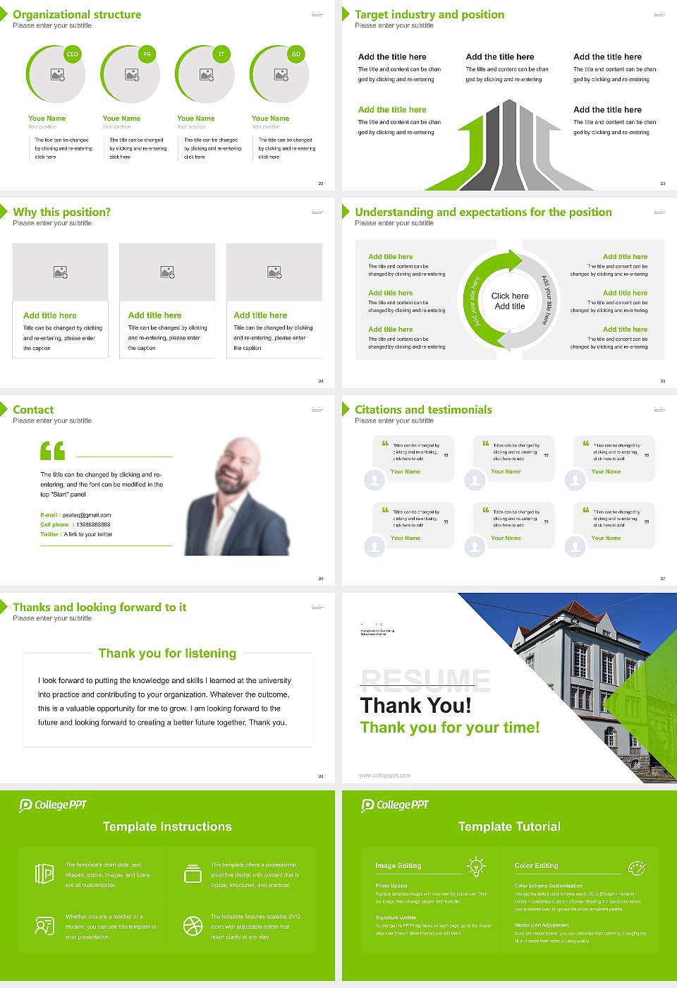 University of Design Schwäbisch Gmünd Resume PPT Template16:9 ratio PPT effect preview image4
