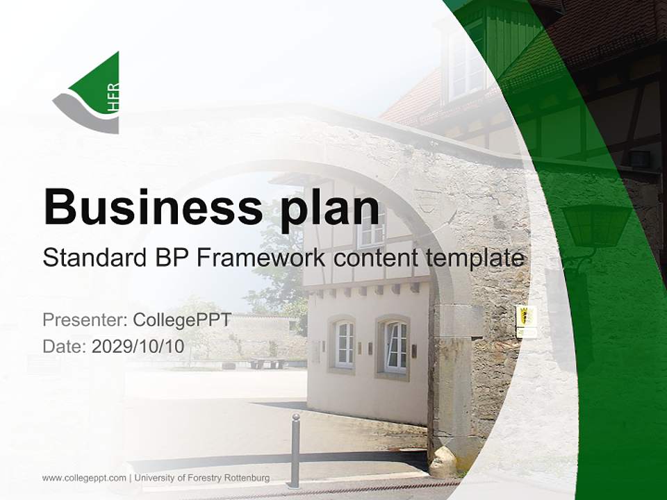 University of Forestry Rottenburg Competition/Entrepreneurship Contest PPT Template4:3 ratio PPT effect preview image9