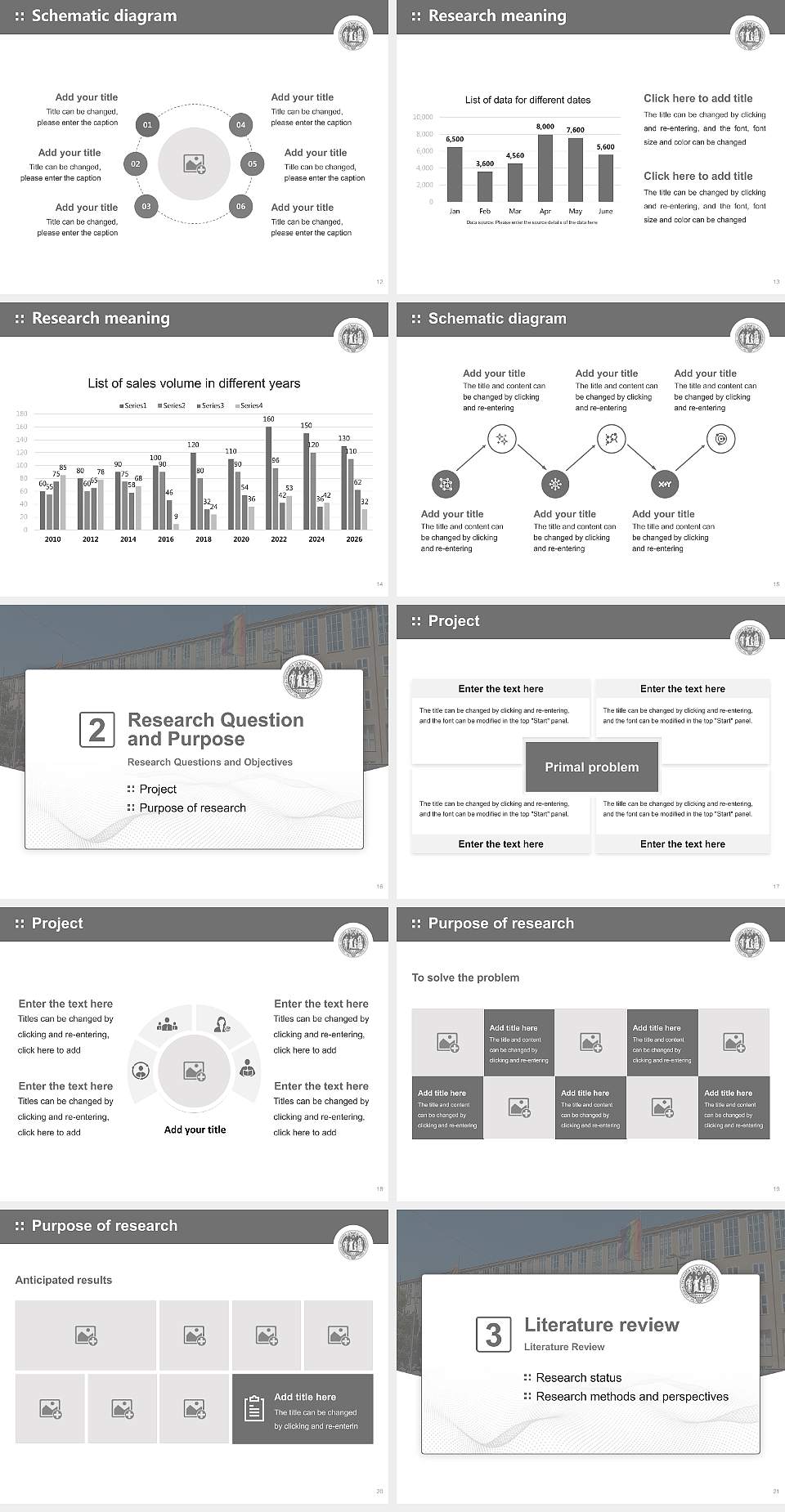 University of Cologne Graduation Thesis Defense PPT Template4:3 ratio PPT effect preview image3