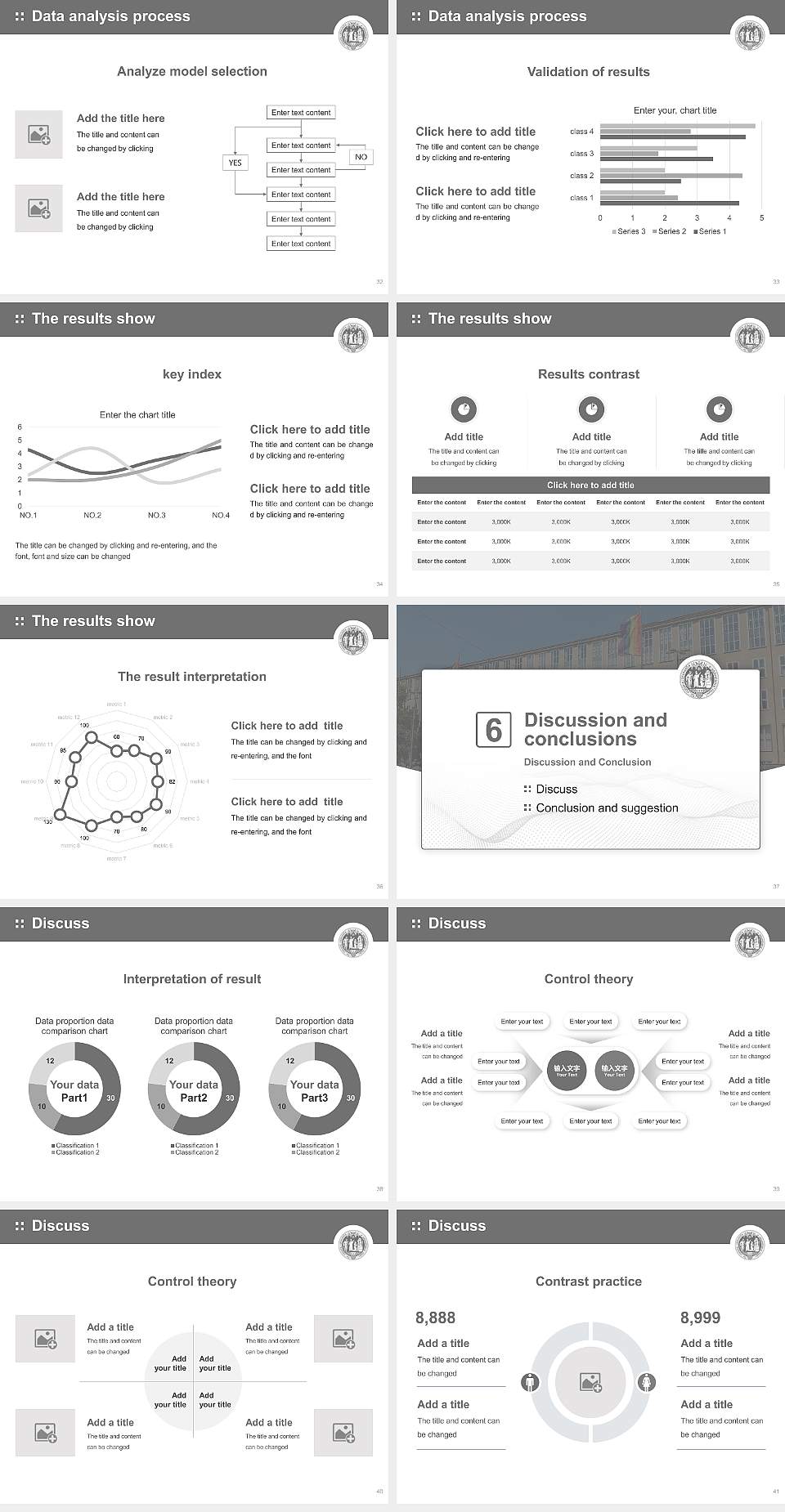 University of Cologne Graduation Thesis Defense PPT Template4:3 ratio PPT effect preview image5