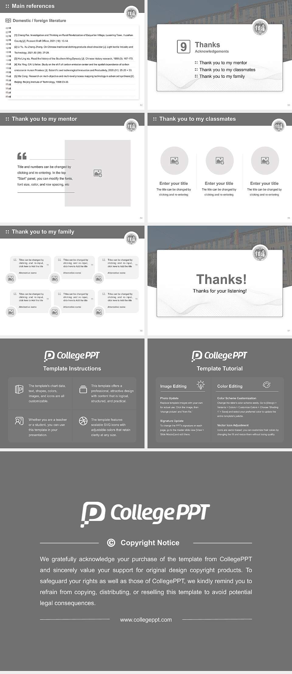 University of Cologne Graduation Thesis Defense PPT Template4:3 ratio PPT effect preview image7
