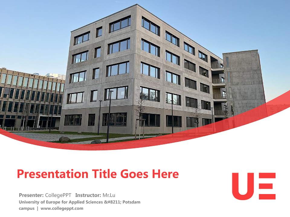 University of Europe for Applied Sciences – Potsdam campus Course/Courseware Creation PPT Template4:3 ratio PPT effect preview image5