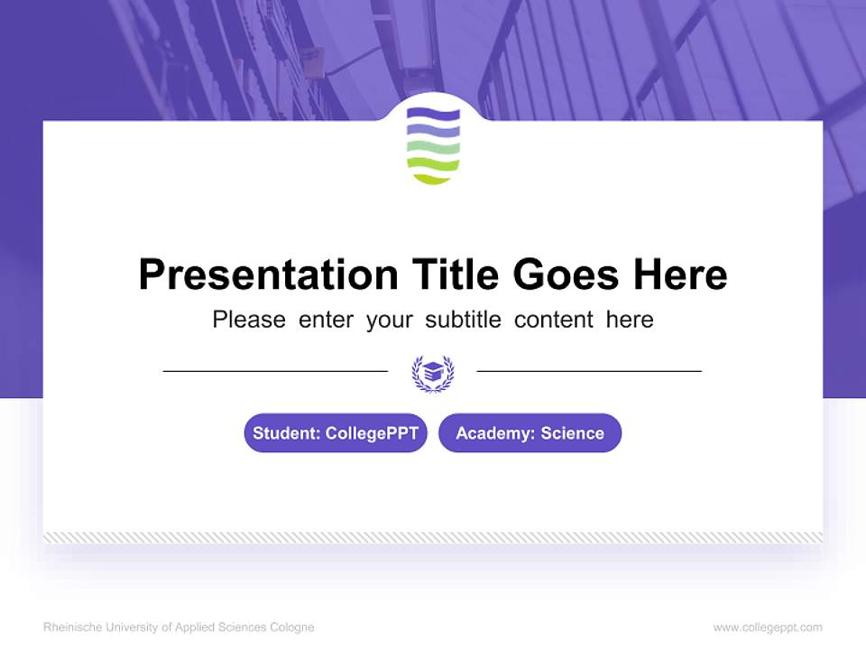 Rheinische University of Applied Sciences Cologne National Scholarship Defense PPT Template4:3 ratio PPT effect preview image4