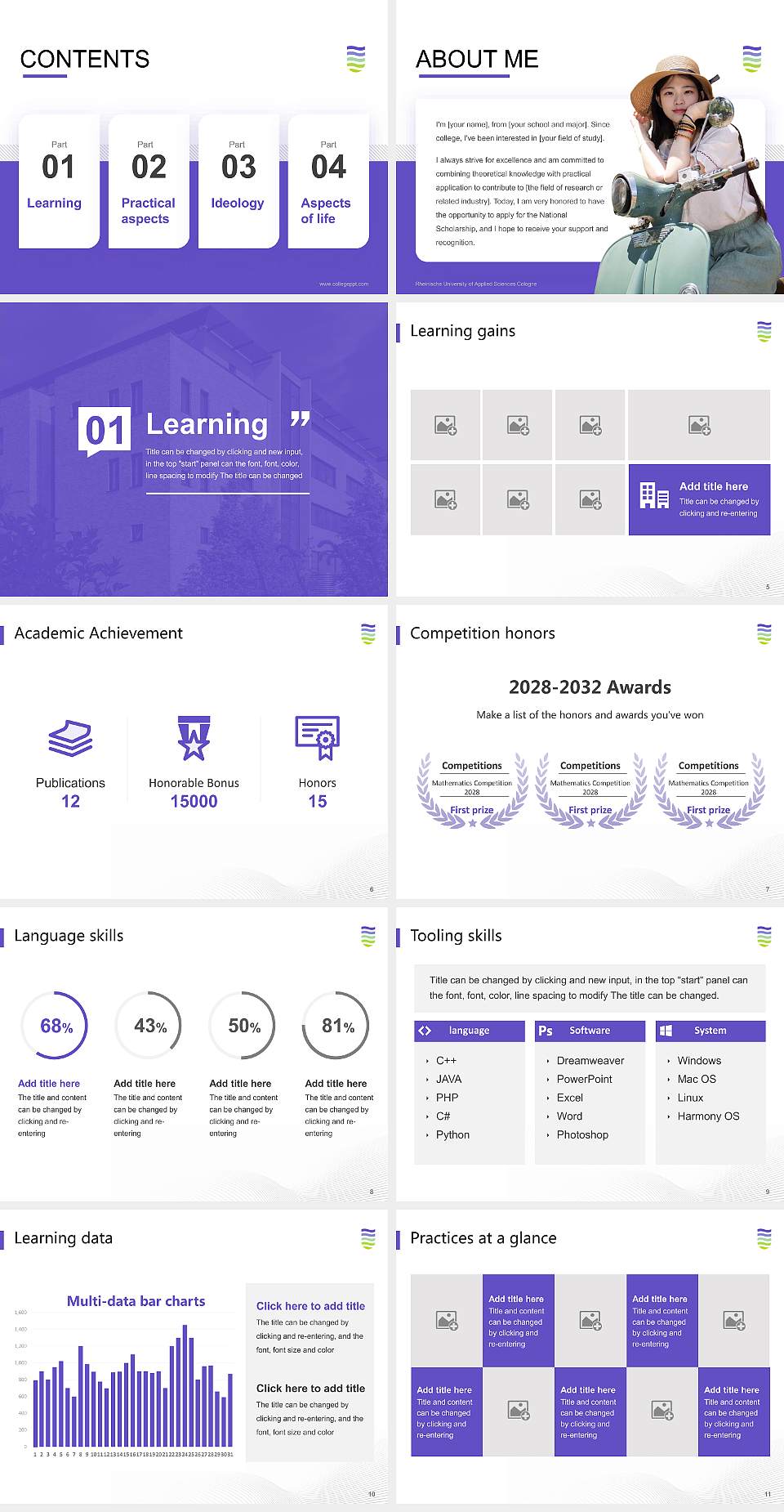 Rheinische University of Applied Sciences Cologne National Scholarship Defense PPT Template4:3 ratio PPT effect preview image2