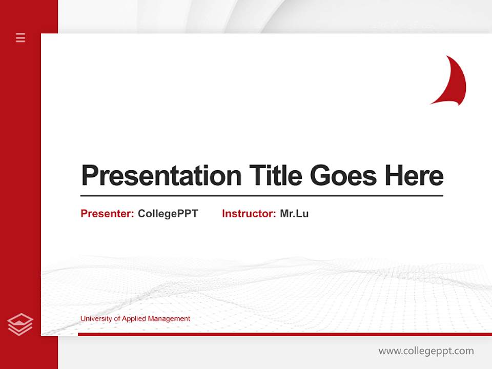 University of Applied Management Thesis Proposal/Graduation Defense PPT Template4:3 ratio PPT effect preview image5