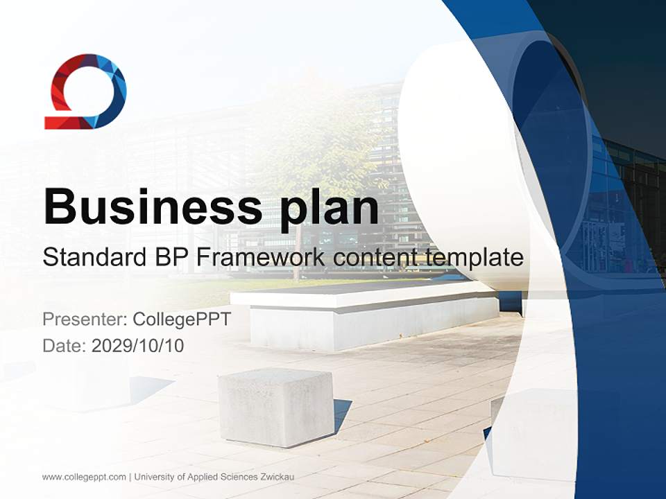 University of Applied Sciences Zwickau Competition/Entrepreneurship Contest PPT Template4:3 ratio PPT effect preview image9