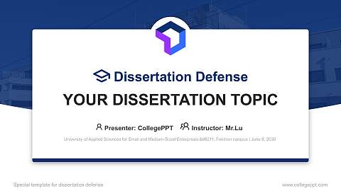 University of Applied Sciences for Small and Medium-Sized Enterprises – Frechen campus Graduation Thesis Defense PPT Template