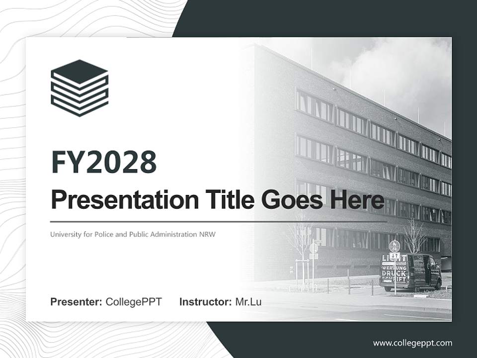 University for Police and Public Administration NRW Academic Presentation/Research Findings Report PPT Template4:3 ratio PPT effect preview image5