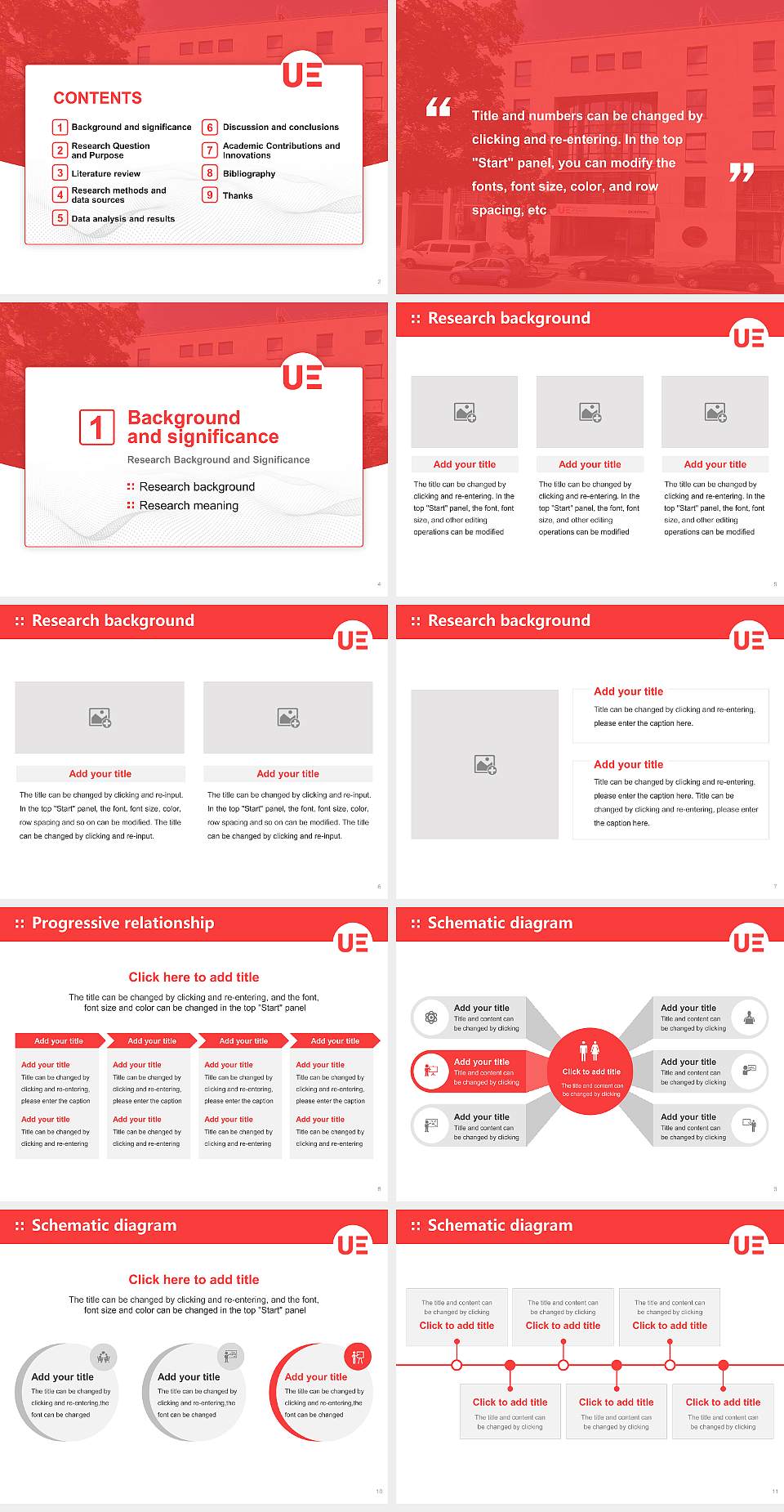 University of Europe for Applied Sciences Graduation Thesis Defense PPT Template4:3 ratio PPT effect preview image2