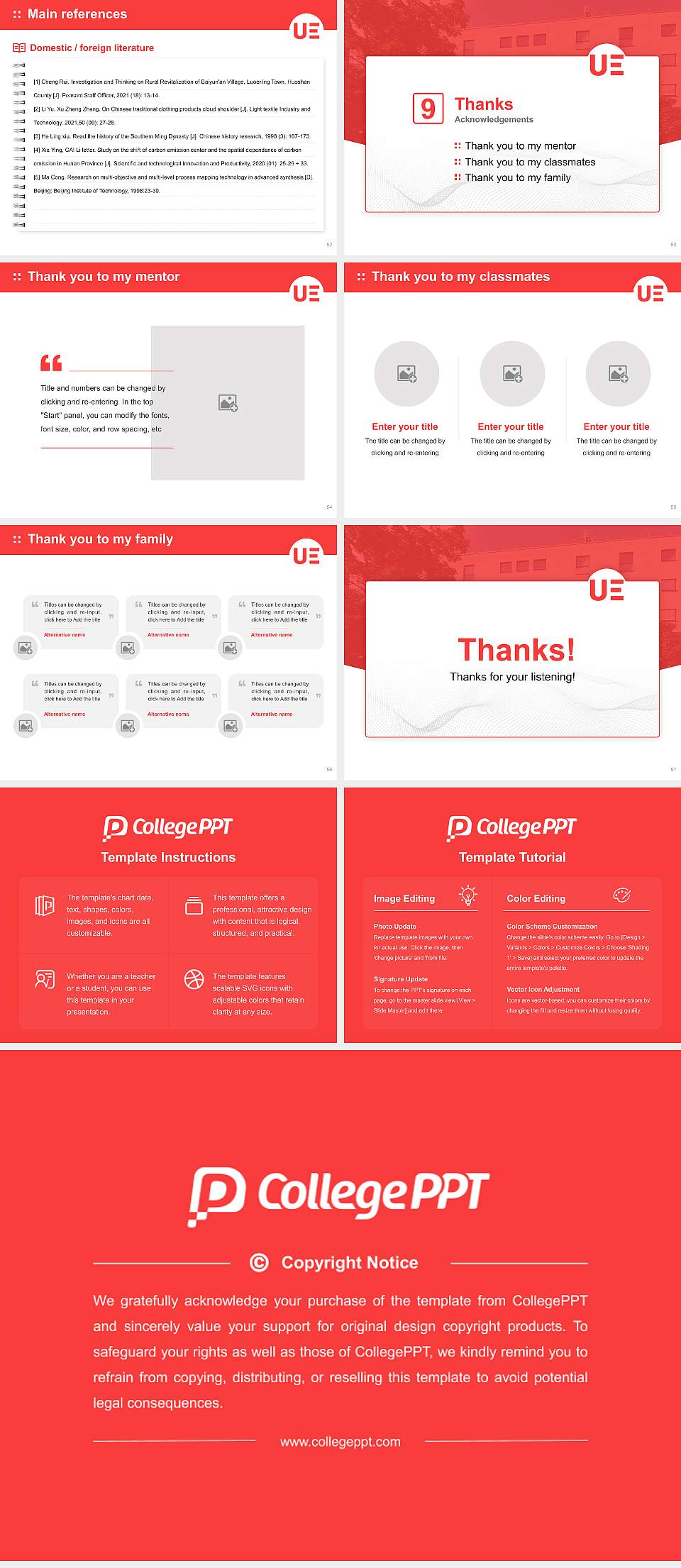 University of Europe for Applied Sciences Graduation Thesis Defense PPT Template4:3 ratio PPT effect preview image7