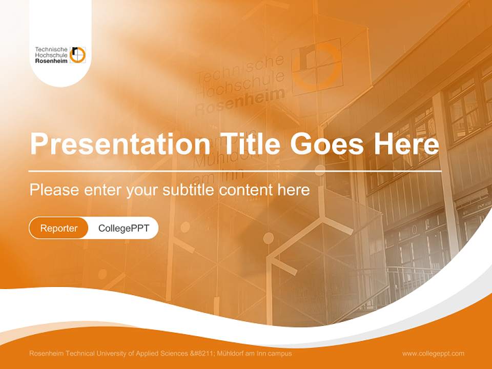 Rosenheim Technical University of Applied Sciences – Mühldorf am Inn campus Lecture Sharing and Networking Event PPT Template4:3 ratio PPT effect preview image4