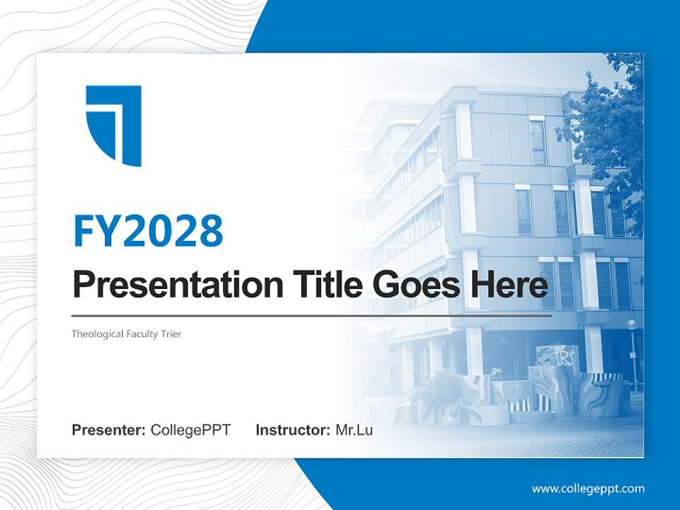 Theological Faculty Trier Academic Presentation/Research Findings Report PPT Template4:3 ratio PPT effect preview image5