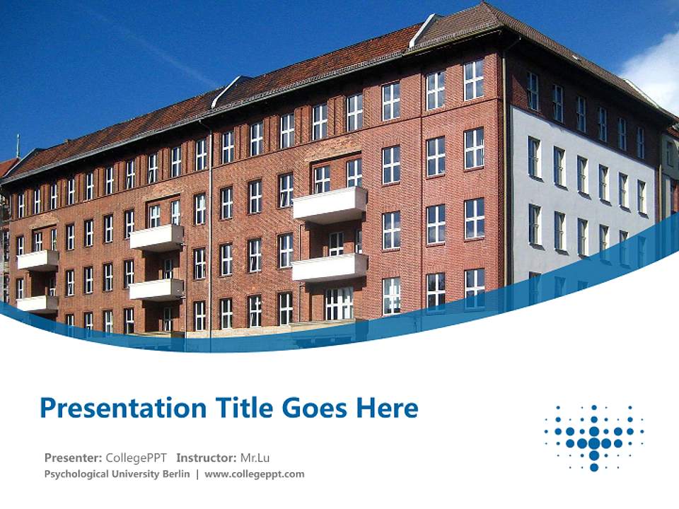 Psychological University Berlin Course/Courseware Creation PPT Template4:3 ratio PPT effect preview image5