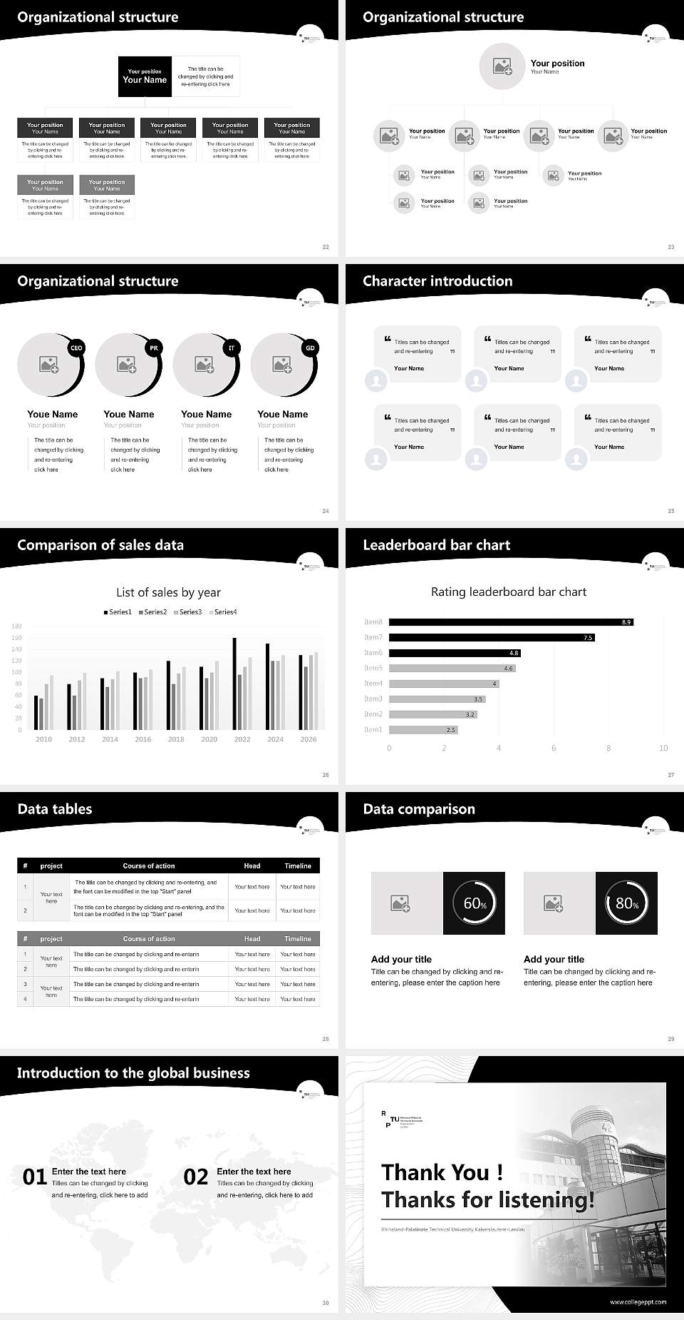 Rhineland-Palatinate Technical University Kaiserslautern-Landau Academic Presentation/Research Findings Report PPT Template4:3 ratio PPT effect preview image4