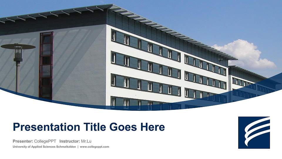 University of Applied Sciences Schmalkalden Course/Courseware Creation PPT Template16:9 ratio PPT effect preview image