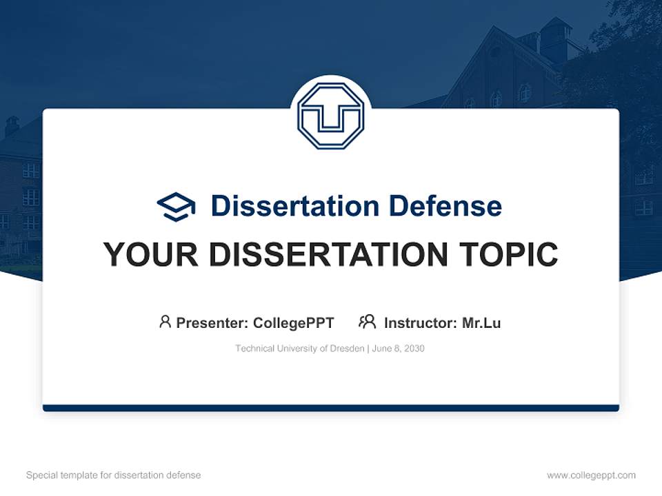 Technical University of Dresden Graduation Thesis Defense PPT Template4:3 ratio PPT effect preview image7