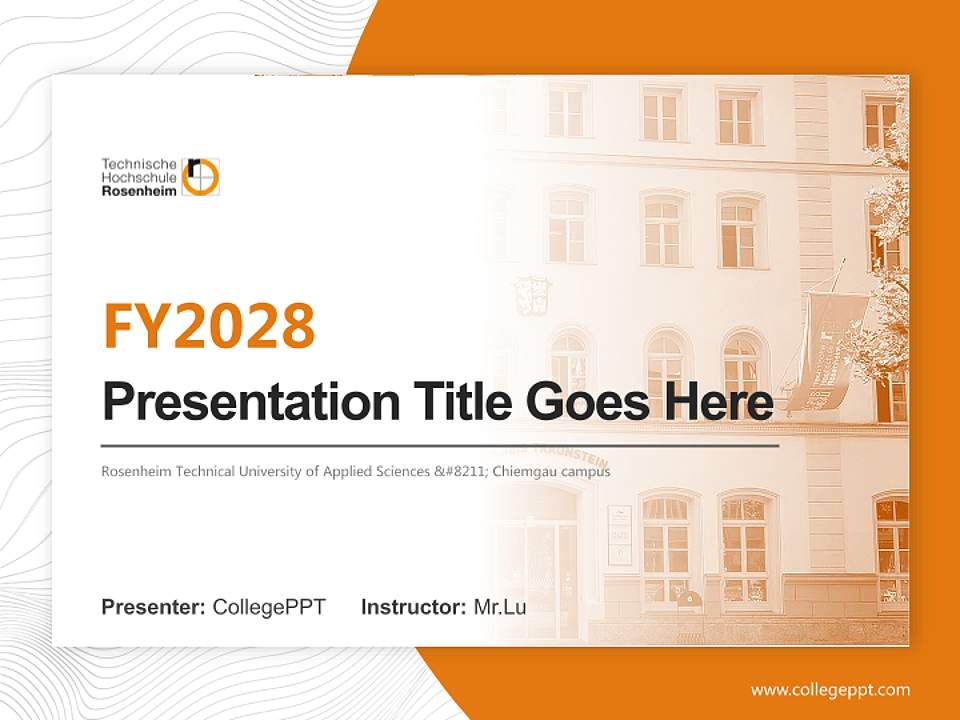 Rosenheim Technical University of Applied Sciences – Chiemgau campus Academic Presentation/Research Findings Report PPT Template4:3 ratio PPT effect preview image5
