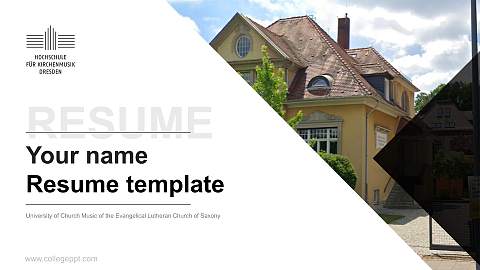 University of Church Music of the Evangelical Lutheran Church of Saxony Resume PPT Template