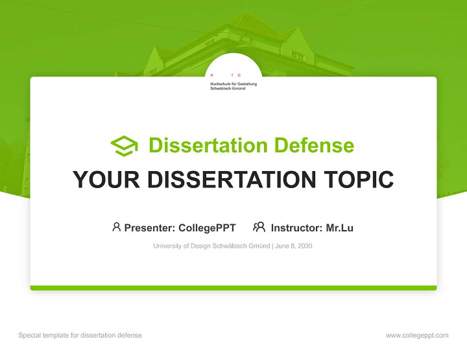 University of Design Schwäbisch Gmünd Graduation Thesis Defense PPT Template4:3 ratio PPT effect preview image7