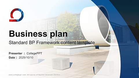 University of Applied Sciences Zwickau Competition/Entrepreneurship Contest PPT Template
