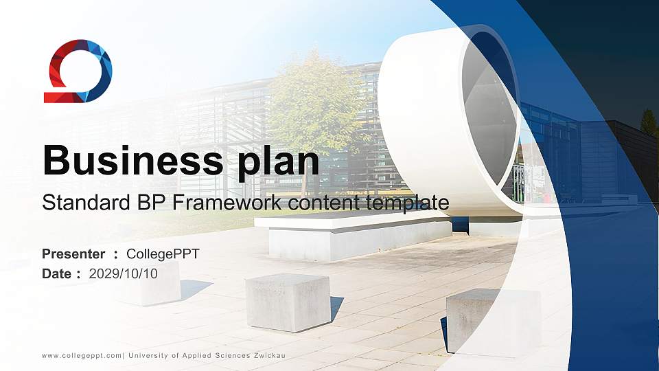 University of Applied Sciences Zwickau Competition/Entrepreneurship Contest PPT Template16:9 ratio PPT effect preview image