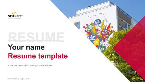 SDI Munich International University of Applied Sciences Resume PPT Template