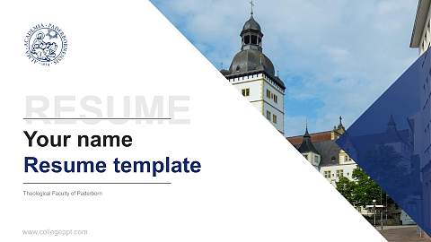Theological Faculty of Paderborn Resume PPT Template