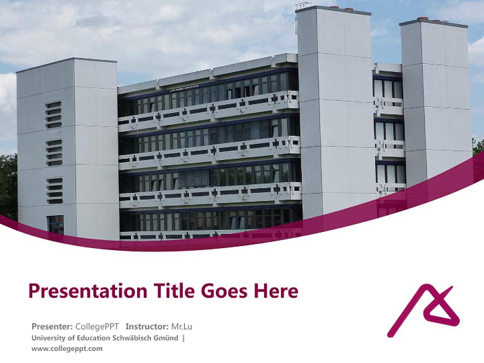 University of Education Schwäbisch Gmünd Course/Courseware Creation PPT Template4:3 ratio PPT effect preview image5
