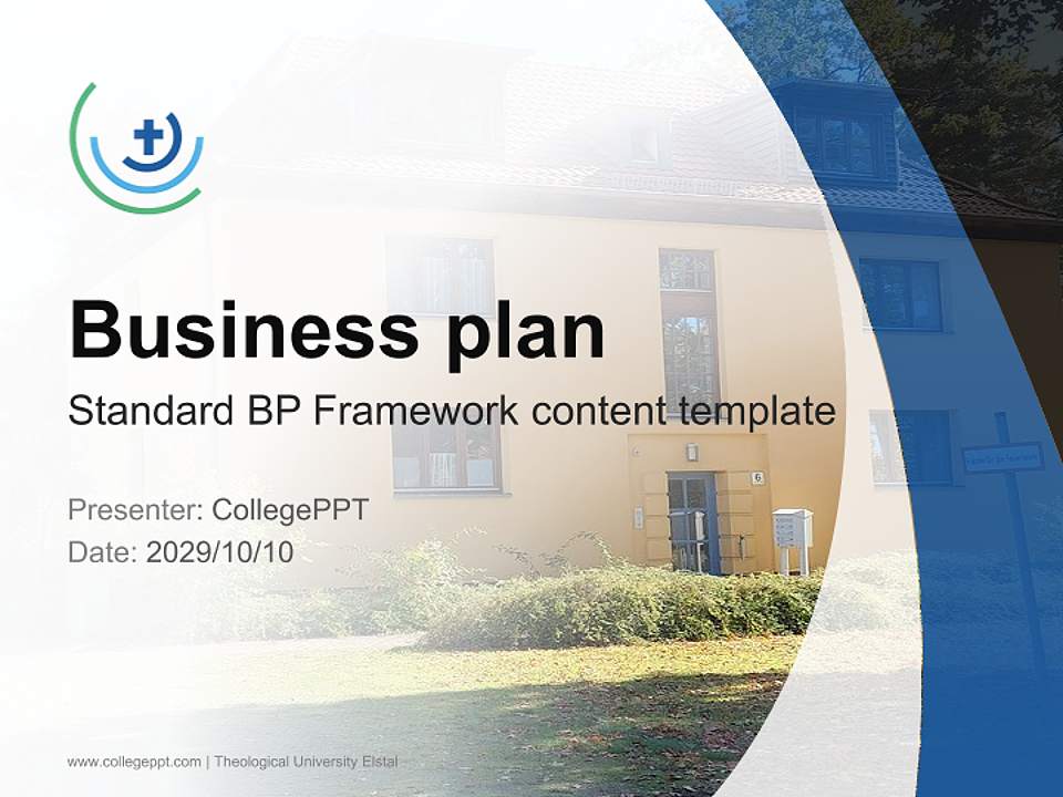 Theological University Elstal Competition/Entrepreneurship Contest PPT Template4:3 ratio PPT effect preview image9