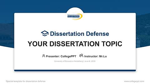 University of Education Heidelberg Graduation Thesis Defense PPT Template