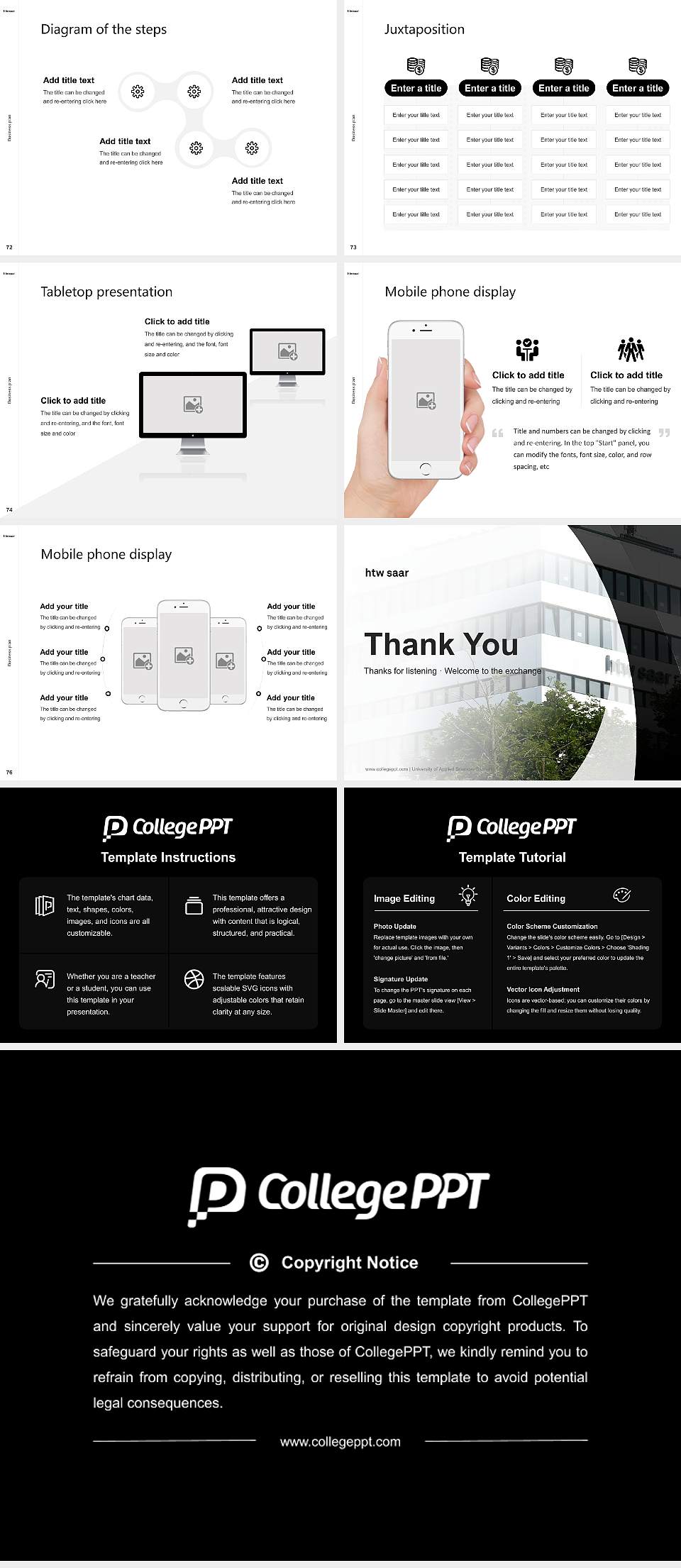 University of Applied Sciences Saarland Competition/Entrepreneurship Contest PPT Template4:3 ratio PPT effect preview image9