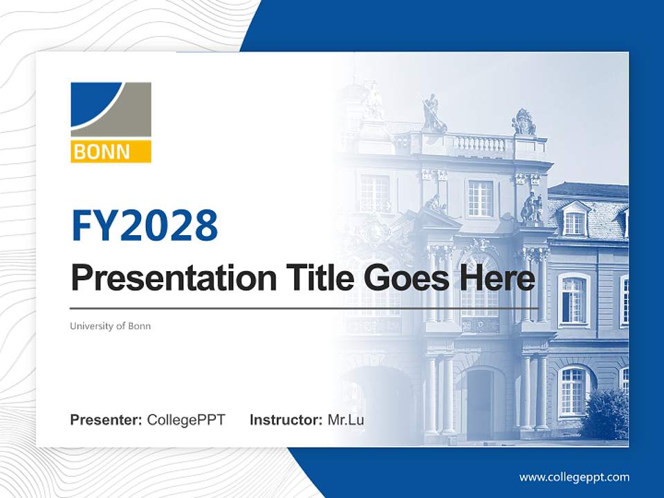 University of Bonn Academic Presentation/Research Findings Report PPT Template4:3 ratio PPT effect preview image5